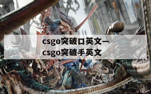 csgo突破口英文—csgo突破手英文